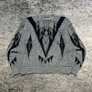 Vintage 90s Boulevard By Block Sweater Mens XL Gray Grandpa Core Cozy Acrylic